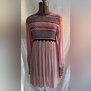 Free People Baby Doll Smocked Dress